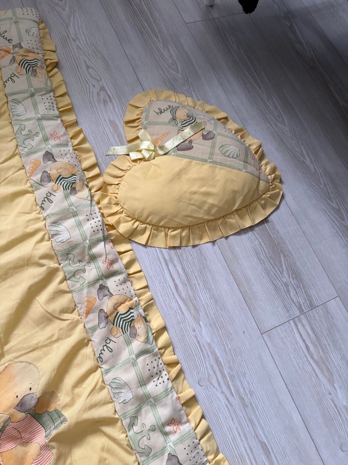 Sarı Nakışlı Bebek Uyku Seti - Görsel 4