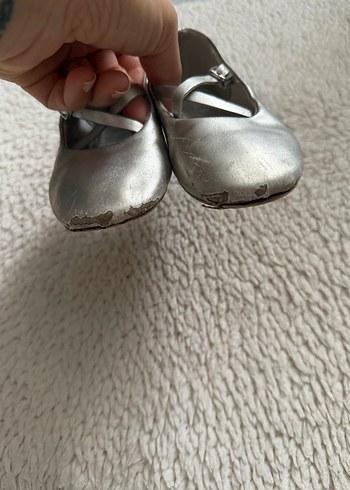 Zara 23 numara kız bebek gümüş babet - Görsel 9