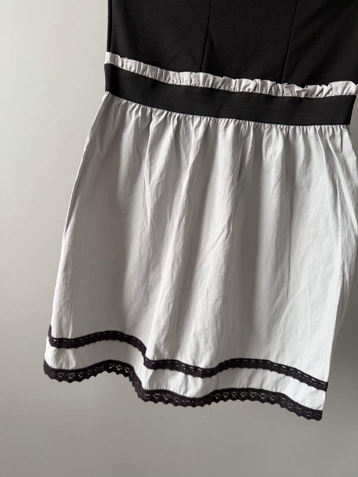 Gri straplez mini elbise - Görsel 3