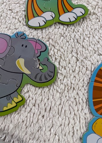 Renkli Hayvan Figürlü Çocuk Yapbozu - Görsel 5