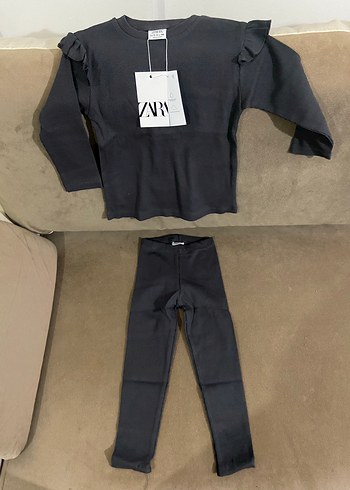 Gri Kız Sweatshirt ve Eşofman Altı Takım