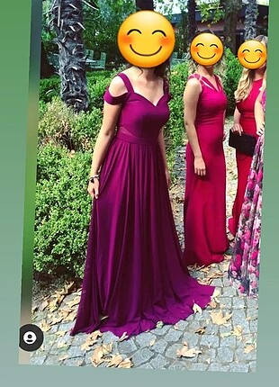 Bordo abiye elbise 