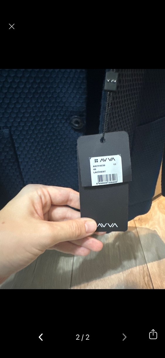 Düğmeli Koyu Mavi Erkek Ceket - Görsel 2