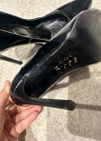 Siyah Parlak  Stiletto - Görsel 5