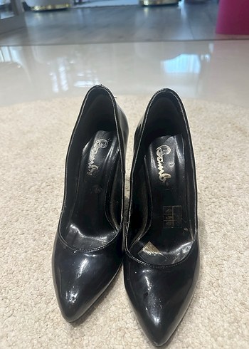 Siyah Parlak  Stiletto - Görsel 4