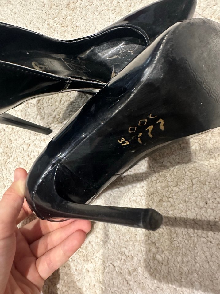 Siyah Parlak  Stiletto - Görsel 5