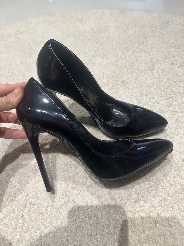 Siyah Parlak  Stiletto - Görsel 3