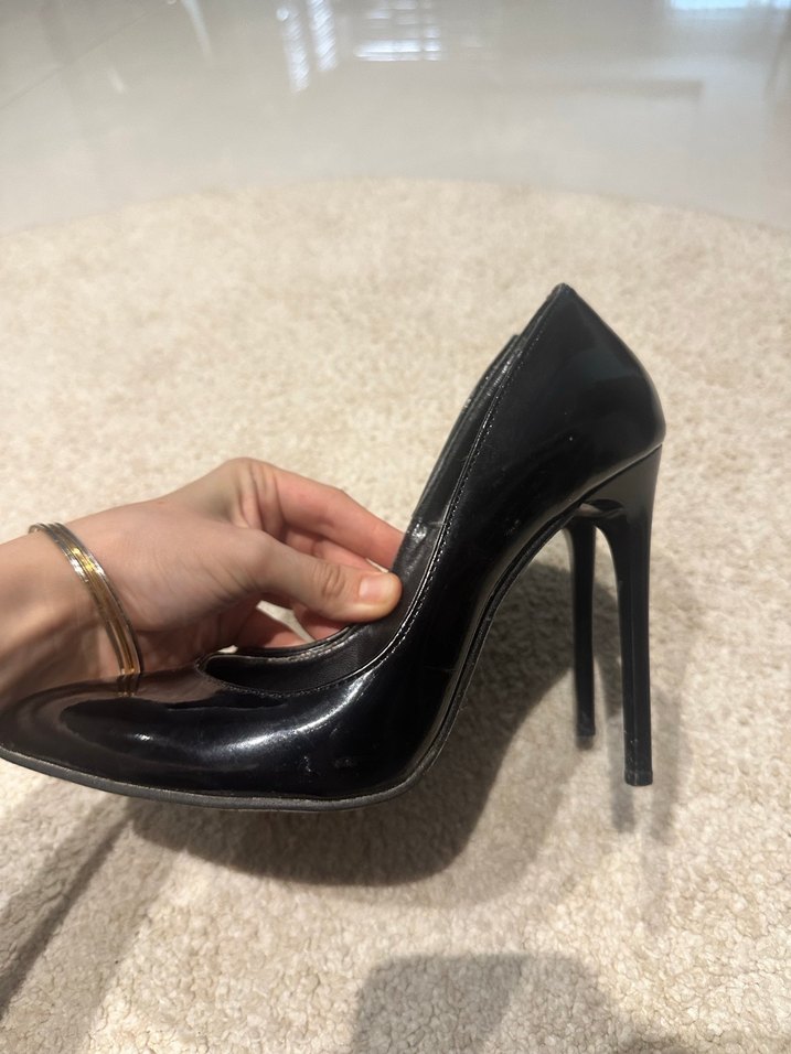 Siyah Parlak  Stiletto - Görsel 2