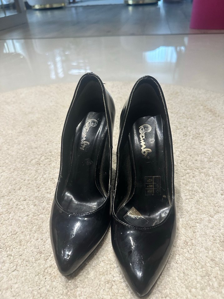 Siyah Parlak  Stiletto - Görsel 4