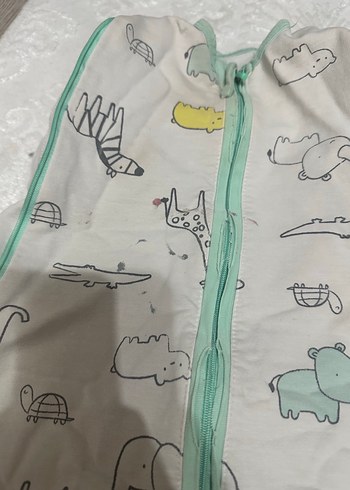 Owli marka Erkek Bebek Zebra Desenli Fermuarlı Uyku Tulumu - Görsel 2