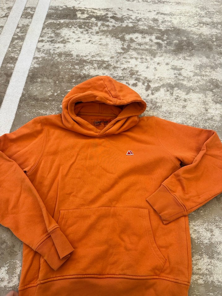 Turuncu Kapüşonlu erkek Sweatshirt - Görsel 2