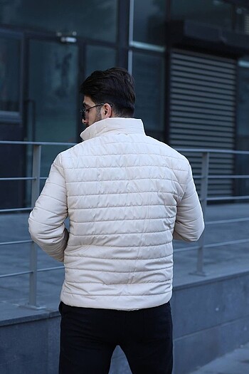 l Beden beyaz Renk şişme mont