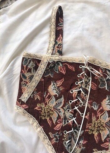 Kadın vintage korse büstiyer