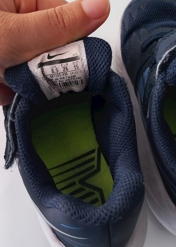 26 Beden mavi Renk Nike Erkek Çocuk Mavi Cırtlı Spor Ayakkabı