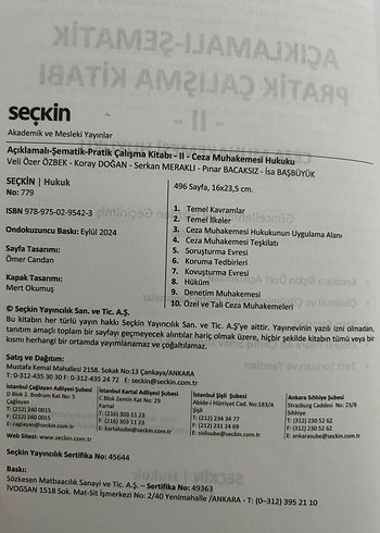 Pratik Çalışma Kitabı - II: Ceza Muhakemesi Hukuku