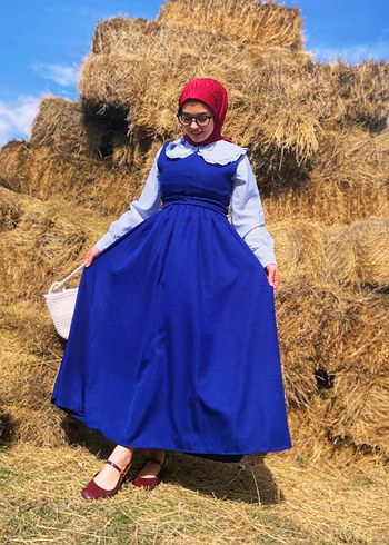 Zara Kadın Mavi Pamuklu takım gömlek dahil değildir