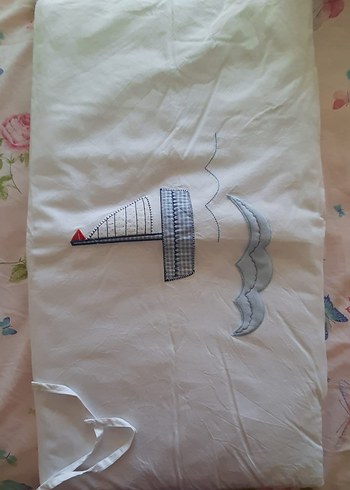 Mavi Nakışlı Bebek Uyku Seti - Görsel 5