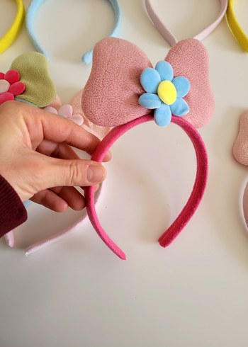 Çiçekli Yaylı Renkli Çocuk Taçları - Görsel 3