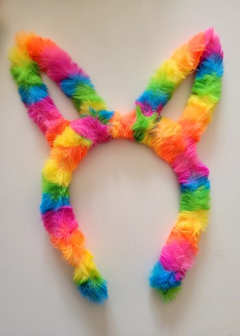 Çocuklar için Renkli Tüylü Saç Bantları - Görsel 3