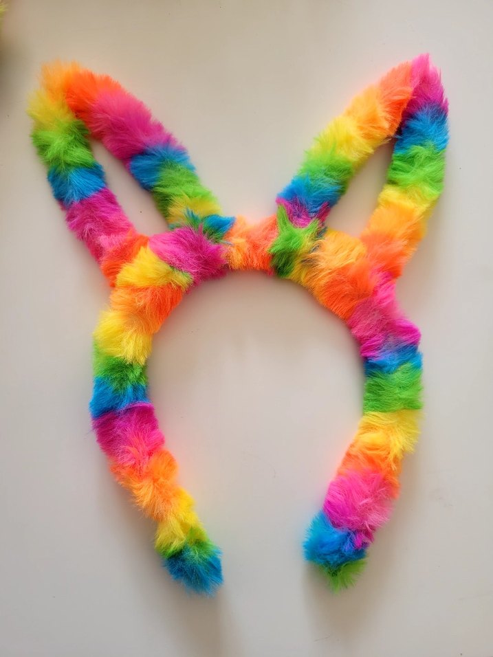 Çocuklar için Renkli Tüylü Saç Bantları - Görsel 3