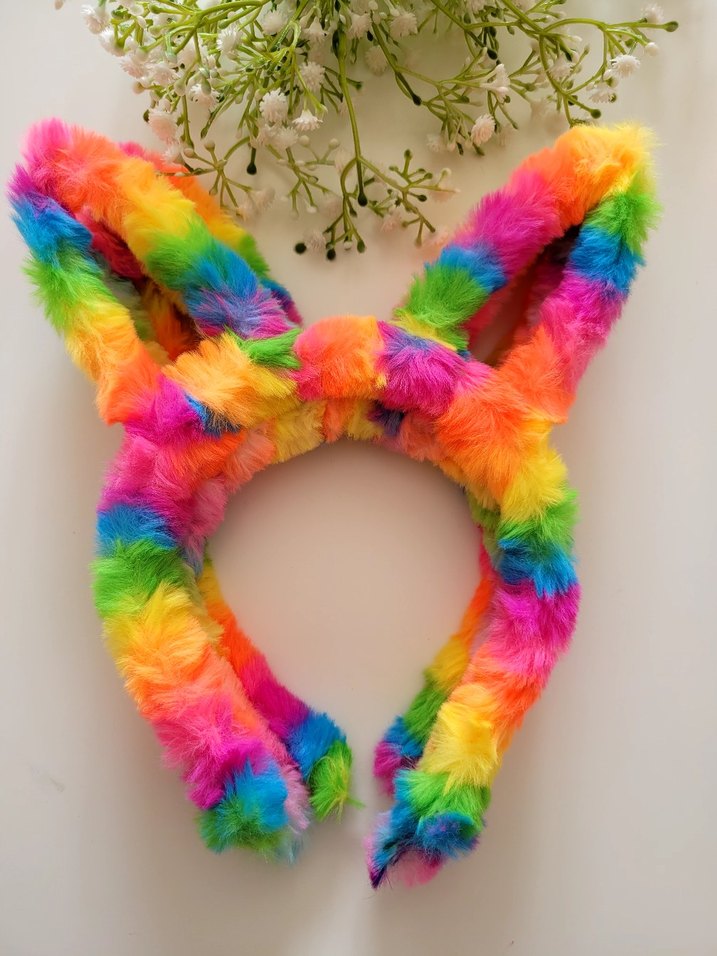 Çocuklar için Renkli Tüylü Saç Bantları - Görsel 2