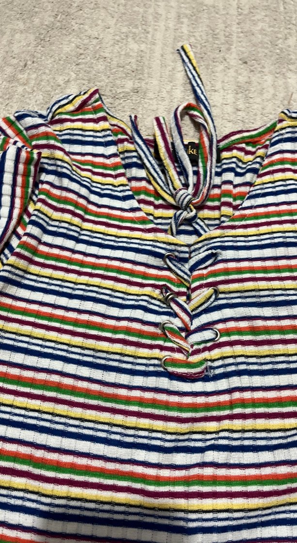 Kızlar için Çok Renkli yarım kol krop - Görsel 2