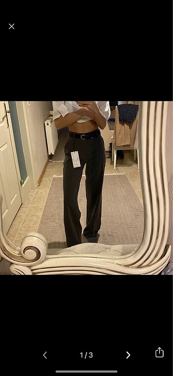 Straight fit gri pantolon
