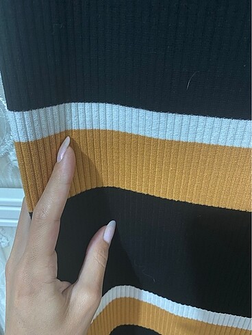 xs Beden Mango çizgili elbise