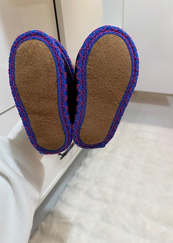 Bohem Tarz Renkli Nakışlı Kürklü Kız Bebek Botu - Görsel 7