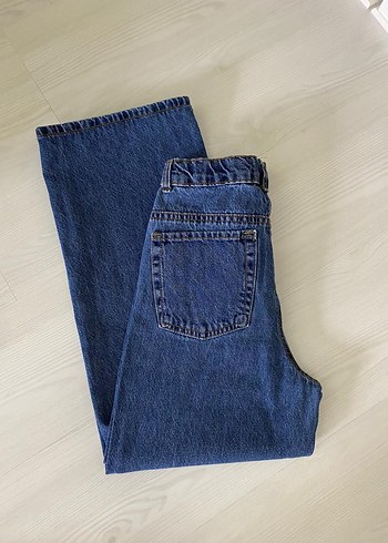 kız cocuk Mavi Gri Salaş Denim Pantolon - Görsel 3
