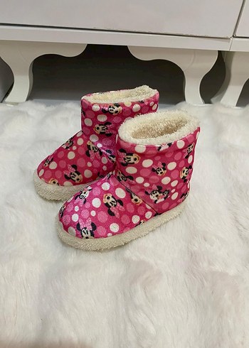 Kız Çocuk Pembe Kürklü Sıcak Ev Botu - Görsel 3