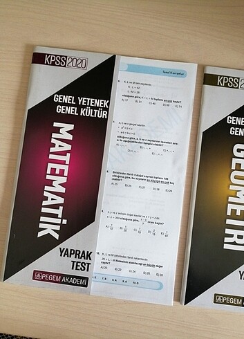  Kpss geometri ve matematik yaprak test 