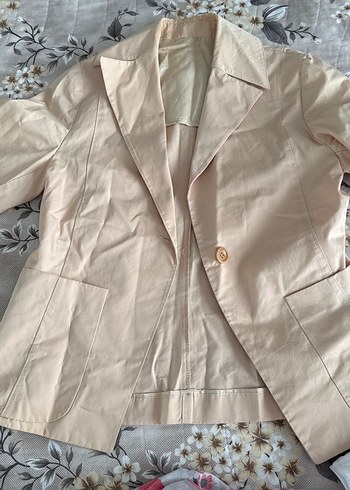 Zara Bej Tek Dugmeli Blazer Ceket