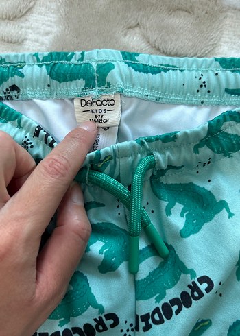 Turkuaz Baskılı Erkek Çocuk Mayo Şortu - Görsel 2