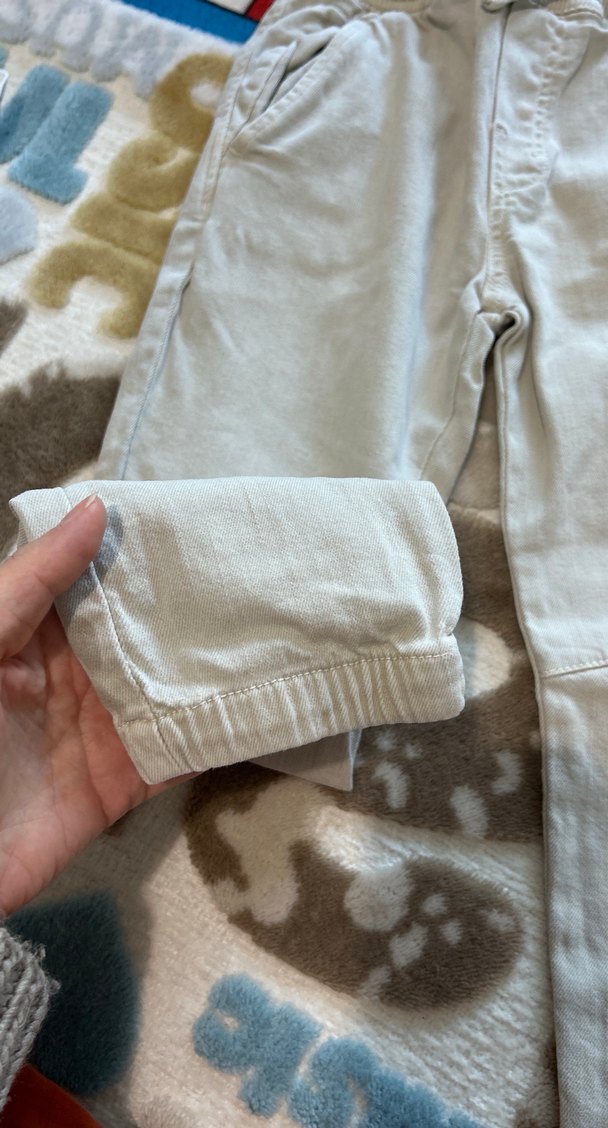 Krem rengi jogger pantolon - Görsel 2