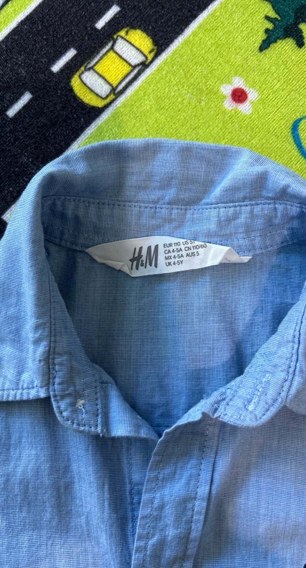 Mavi Uzun Kollu Pamuklu Erkek Cocuk Gömlek - Görsel 3