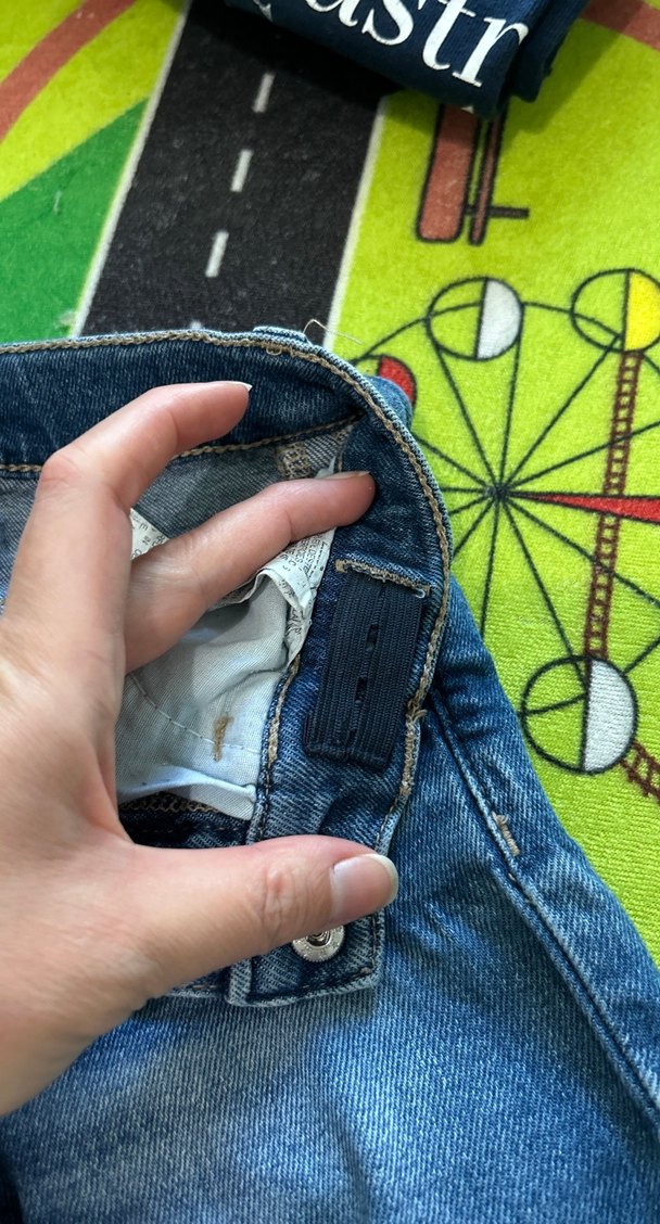 Geniş Kesim Mavi Erkek Cocuk Kot Pantolon - Görsel 4