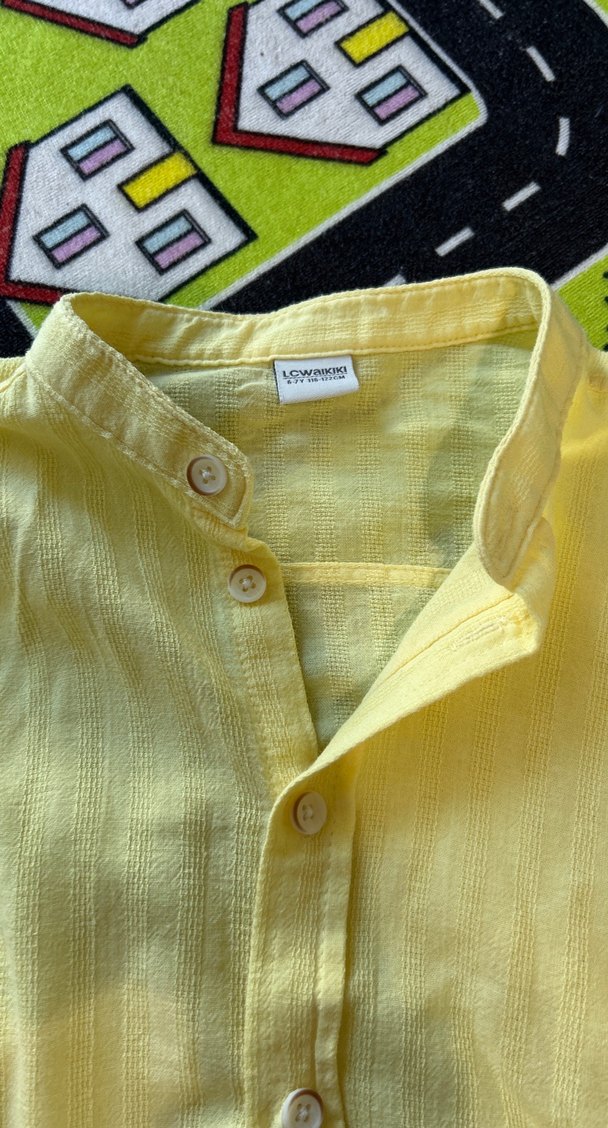 Sarı Erkek Çocuk Gömlek - Görsel 3