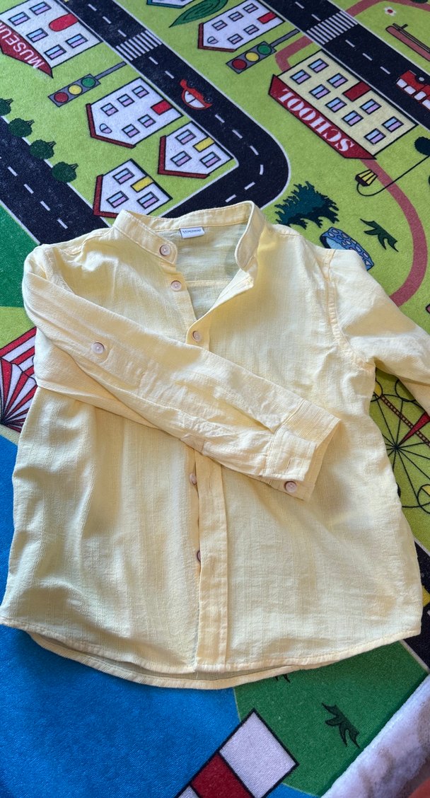 Sarı Erkek Çocuk Gömlek - Görsel 2
