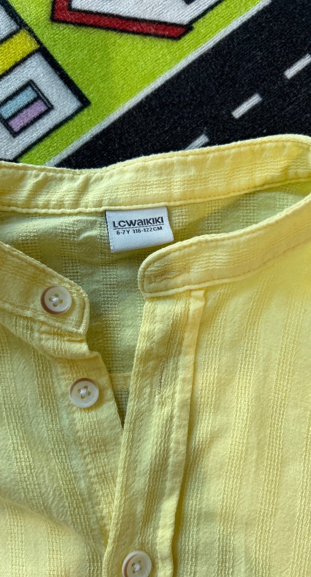 Sarı Erkek Çocuk Gömlek - Görsel 4