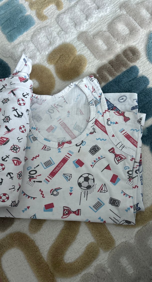 Beyaz Baskılı Çocuk Atlet 4 adet. - Görsel 3