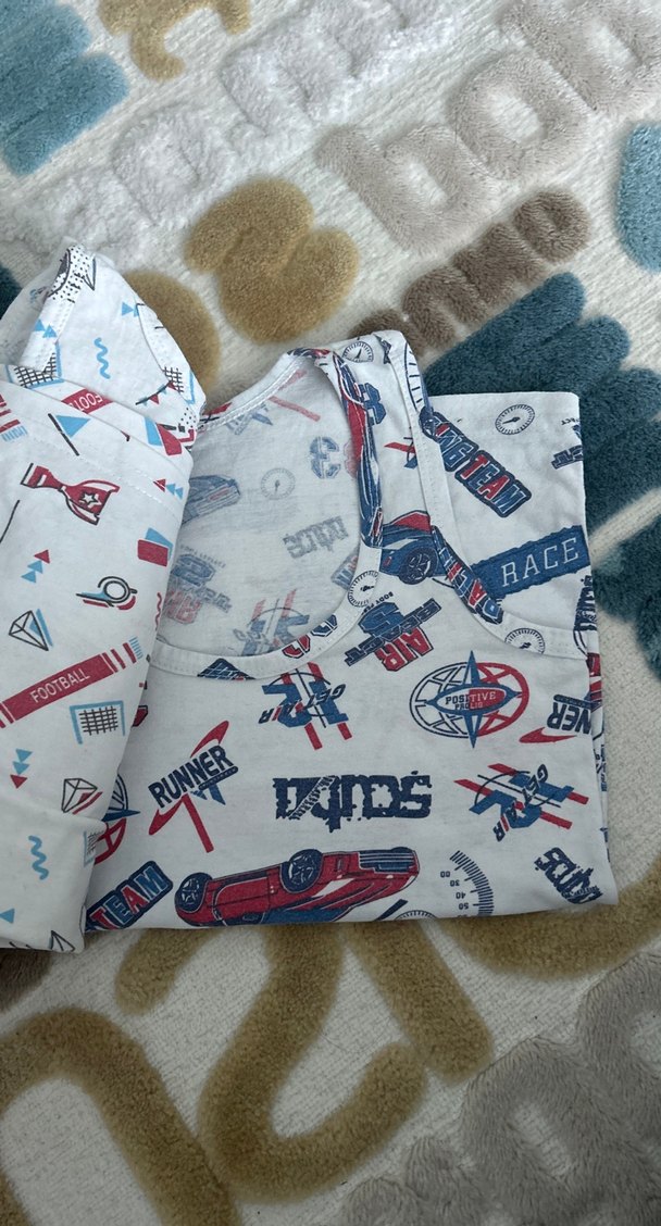 Beyaz Baskılı Çocuk Atlet 4 adet. - Görsel 4