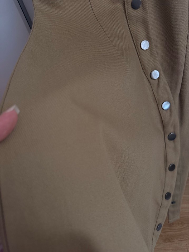 Bej Kot Elbise - Görsel 4
