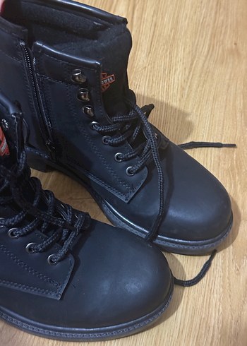 Siyah Deri Biker Topuklu Bot - Görsel 4