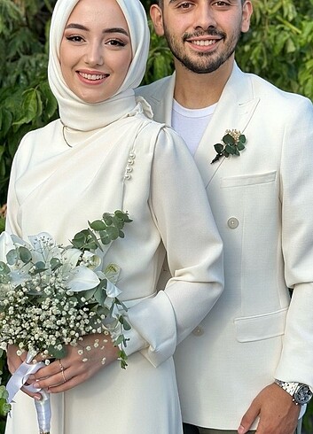 Zeray nikah elbisesi çiçek başörtü 