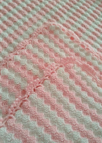 Örgü Bebek Battaniyesi ( 90cm x 66cm ) - Görsel 2