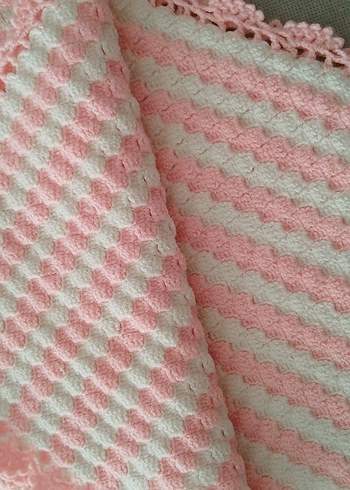 Örgü Bebek Battaniyesi ( 90cm x 66cm ) - Görsel 3