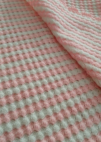 Örgü Bebek Battaniyesi ( 90cm x 66cm ) - Görsel 4