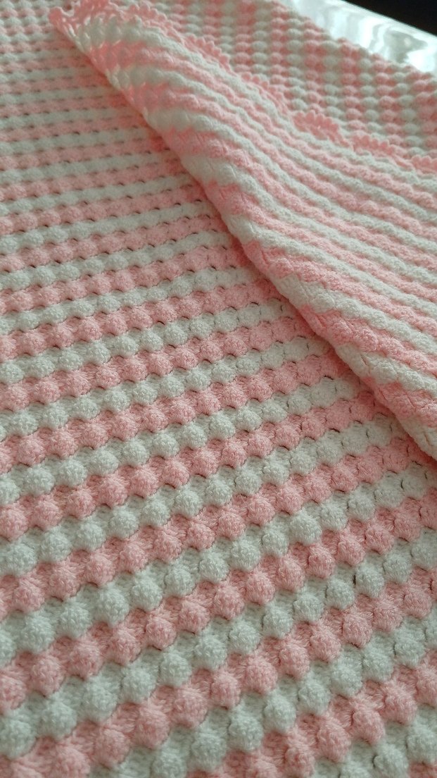 Örgü Bebek Battaniyesi ( 90cm x 66cm ) - Görsel 4