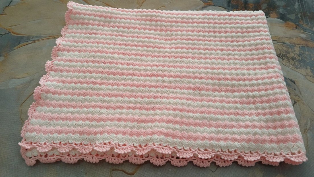 Örgü Bebek Battaniyesi ( 90cm x 66cm ) - Görsel 5